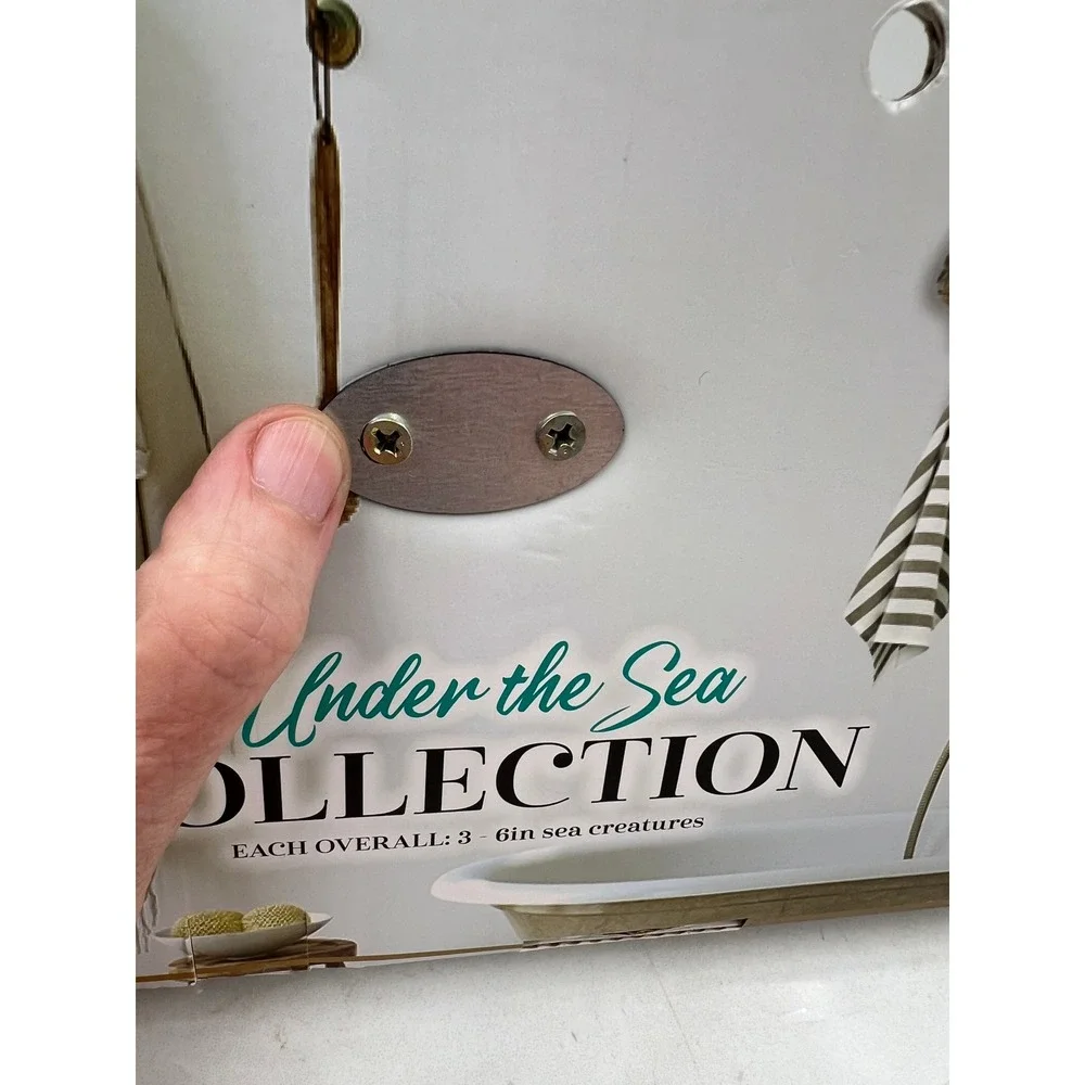 Under the Sea Collection 3 Piece Coastal Wall Hook Set Seahorse Starfish Shell